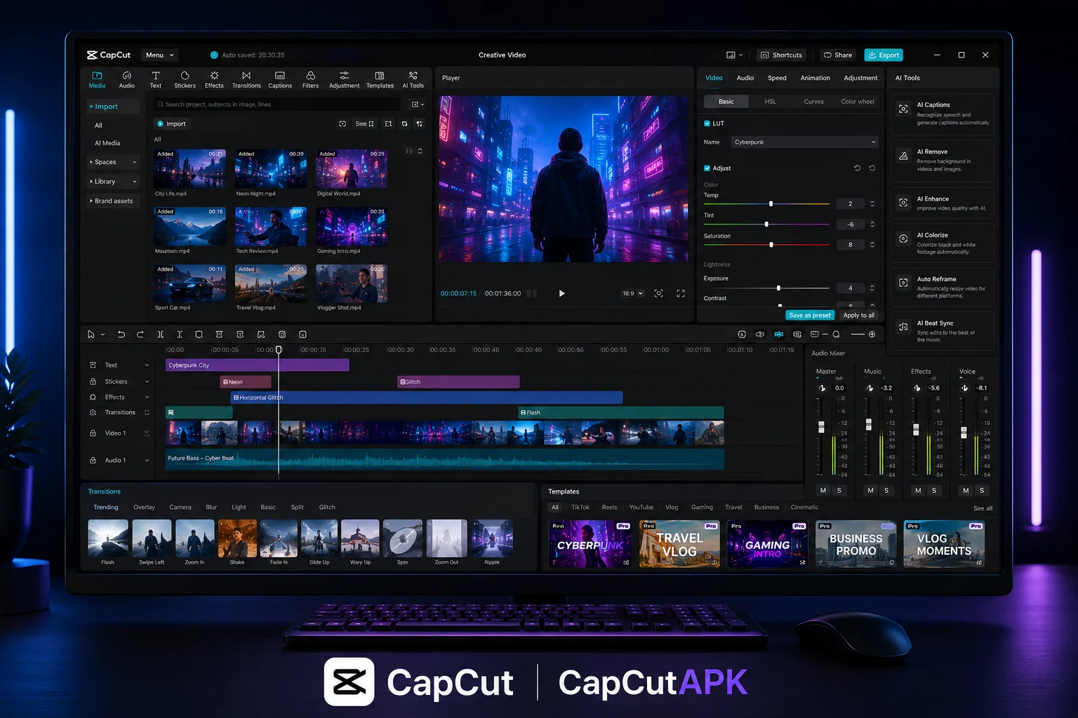 CapCut for PC Workspace